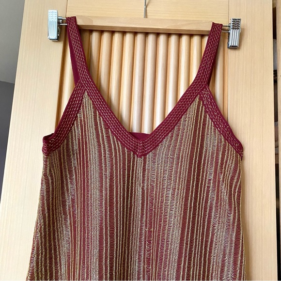 Zara gold metallic thread knit midi dress - Picture 8 of 14